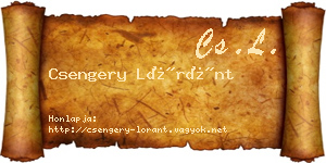 Csengery Lóránt névjegykártya